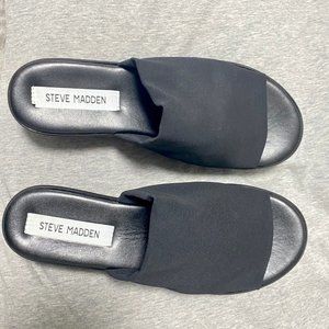 Steve Madden Slinky Black Slides